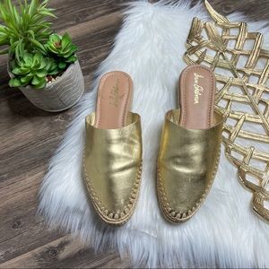 Sam Edelman Austin Gold Espadrille Sandals Gold Shoes